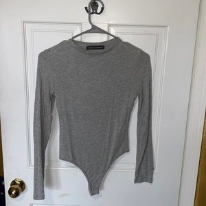 Naked wardrobe grey long sleeve bodysuit